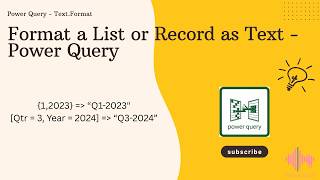 Format a List or Record as Text - Text.Format in Power Query