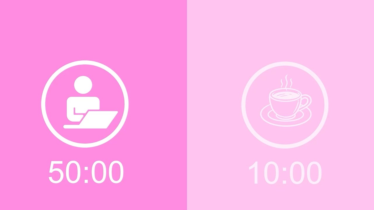 50/10 Pomodoro Timer with Brown Noise 🎧 6-Hour Study with Me for Deep ...