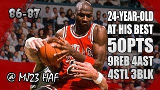 Michael Jordan Highlights vs Bucks (1987.04.13) - 50pts! Doing Sick Moves! Clutch in 4th Quarter!