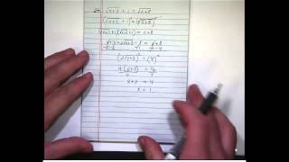 Solving a Radical Equation and some inequalities - Old Unit D Test Review - Problems 24-26 WIP