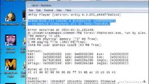 The Forest error crash