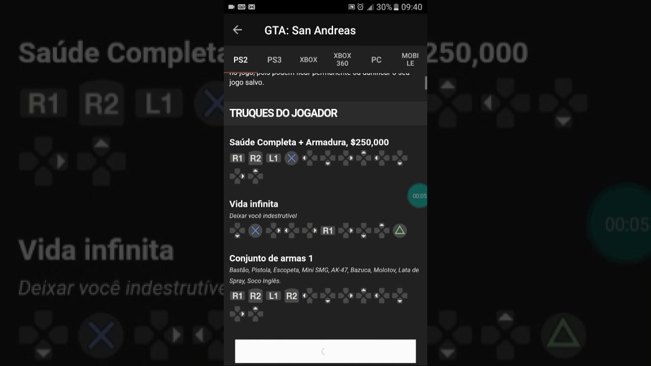 Códigos Gta San Andreas Android !! 