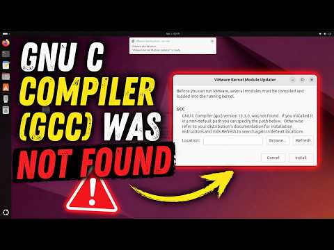 gcc not found VMware Linux fix