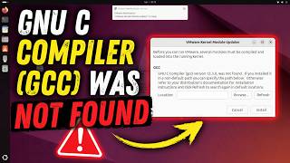gcc not found VMware Linux fix