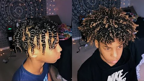 Doing A Twist Out On My 14 Year Old Brother’s Natural Hair! | Azlia Williams