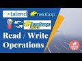 Hadoop Hdfs Input And Output Operation Using Talend Big Data Talend Big Data Hadoop Components  etl