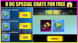 NEW 0 UC SPECIAL CRATE FOR FREE 😱 GET FREE PREMIUM COUPON IN PUBG MOBILE & BGMI🔥