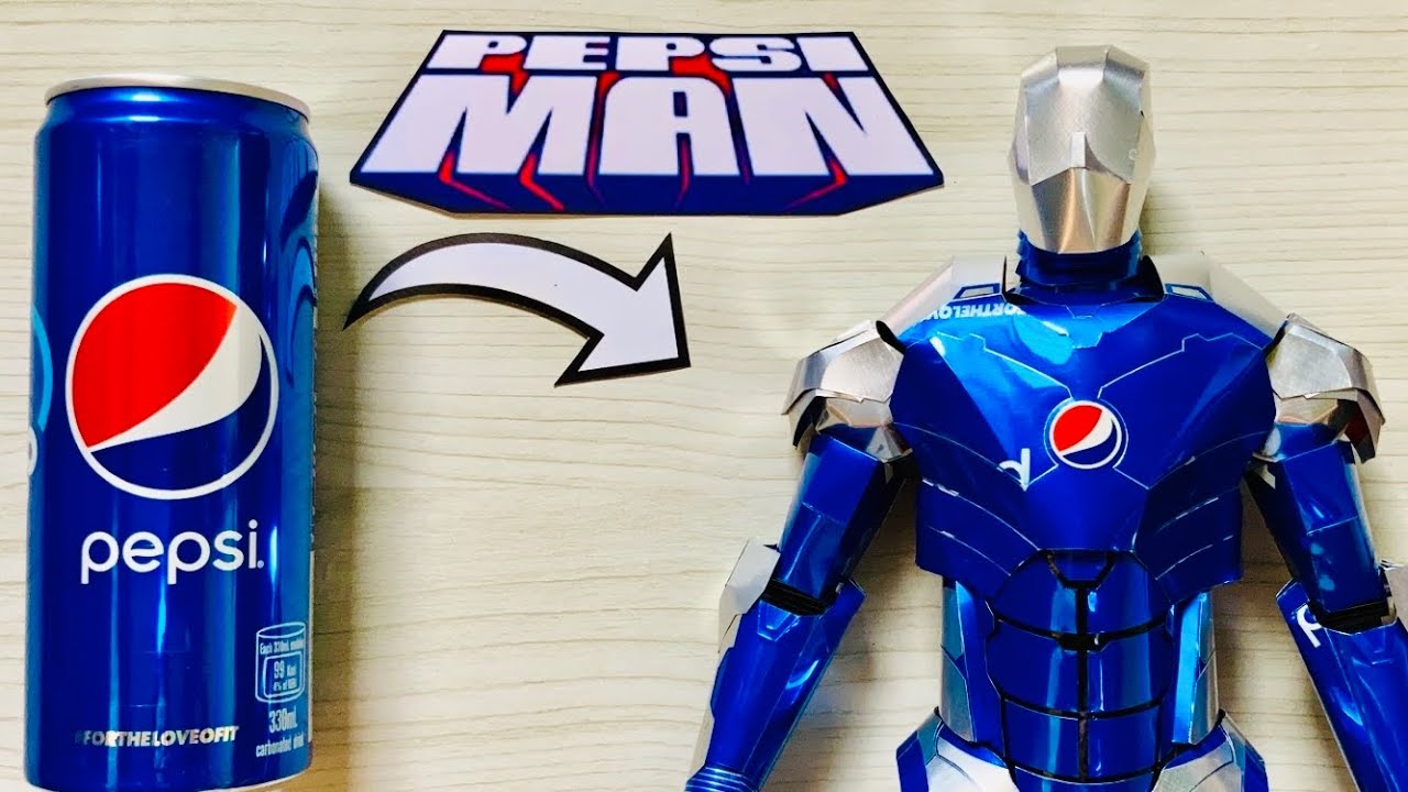  Homemade Armored Pepsiman Using Pepsi Cans | Save Those cans♻️