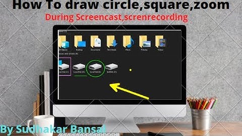 How to zoom,draw Shapes screencast/screenrecording on computer|Draw  Live Screen during presentation