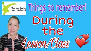 Things to remember DURING THE CLASS!| RareJob|Momshie Christie :) screenshot 3