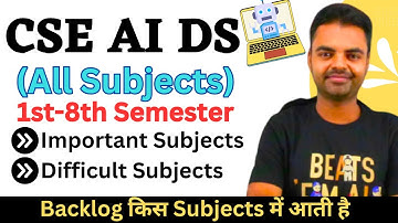 CSE AI DS All Subjects, All Semester Subjects, Syllabus 1st Year Semester to 4th Year, Important Sub