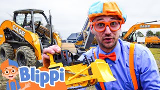 blippi crazy construction vehicles blippi learns learn colors