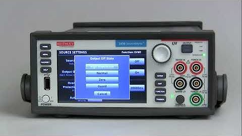 Keithley Model 2450 Defining the Output Off States