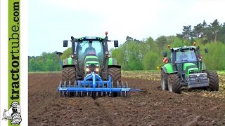 Landvorbereitung - Gülle grubbern + pflügen + eggen mit Deutz-Fahr und Lemken