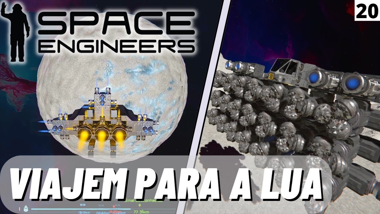 Viajamos para a LUA para FAZER uma BASE GIGANTE no SPACE ENGINEERS ...