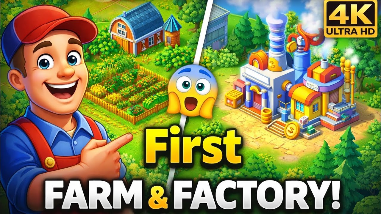 Township 😍 | First Farm & First Factory | Gameplay