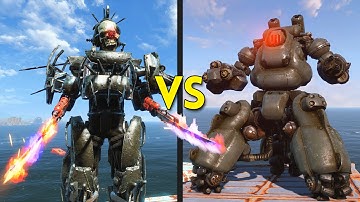 Fallout 4 - 50 ASSAULTRON GORGONS vs 25 SENTRY BOTS - Battles #30