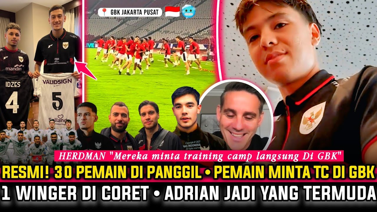 🔴 SKUAD MEWAH JOHN HERDMAN DI UMUMKAN! YES TC Di GBK Disetujui~Nama Adrian Masuk Jadi Yang Termuda