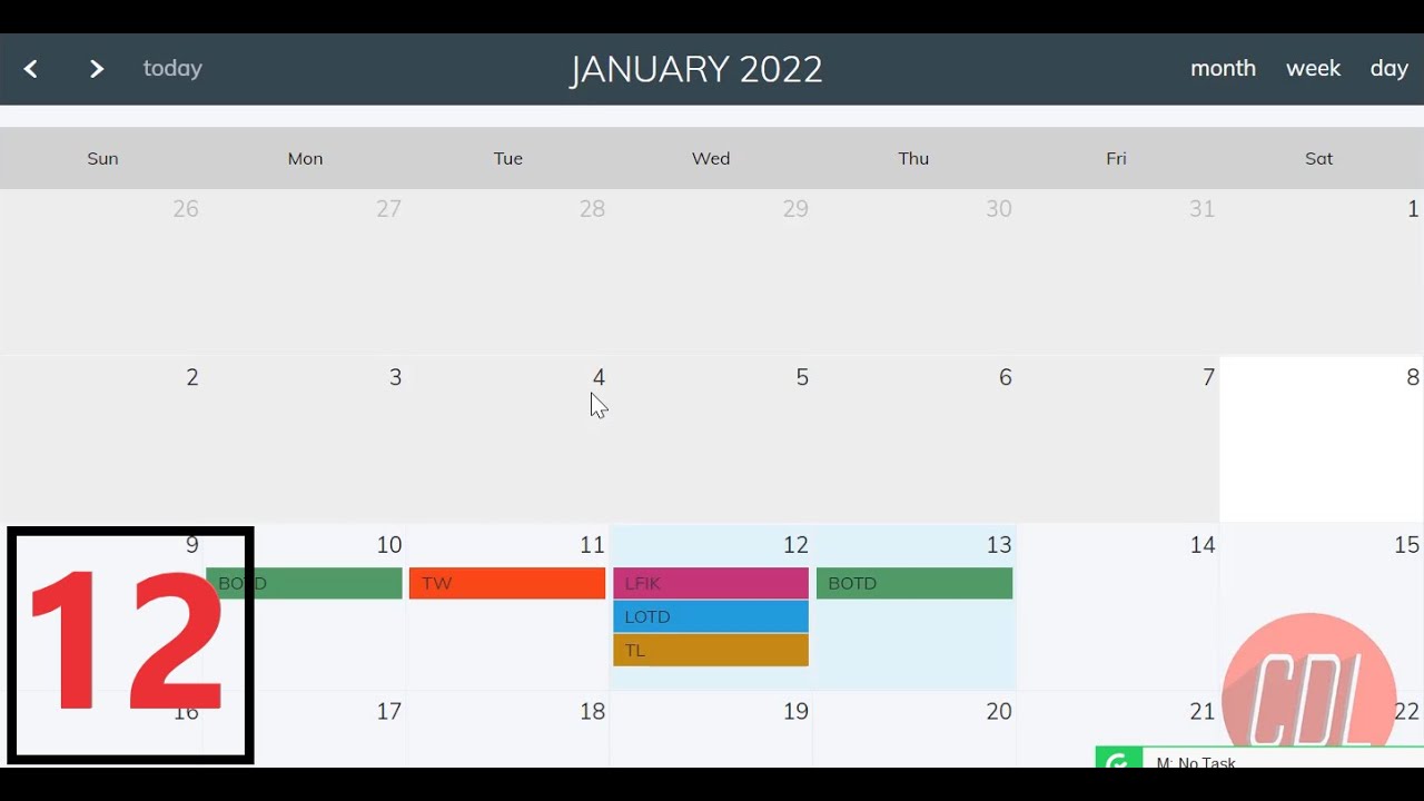 (12) Change Events Color in fullCalendar Apply different color in