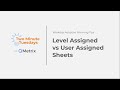Level Assigned vs User Assigned Sheets in Workday Adaptive Planning
