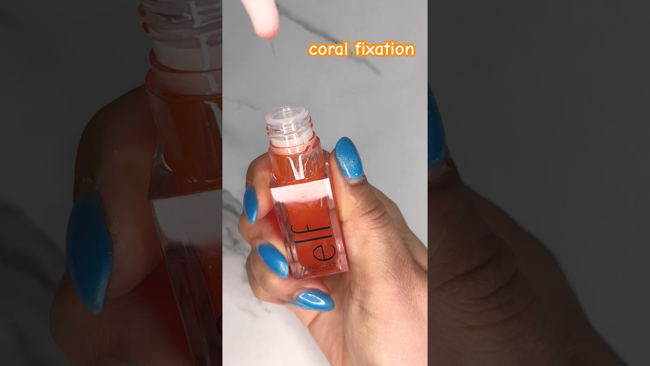 New elf glow reviver lip oil coral fixation 