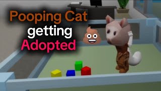 Pooping Cat getting adopted part 1 #roblox #funny #short