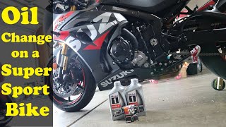 How to Do a Oil Change on a 17-23 GSXR1000