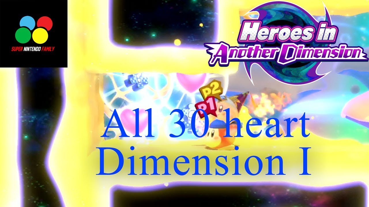 Kirby Star Allies-All 30 hearts in Dimension I of Heroes in another ...