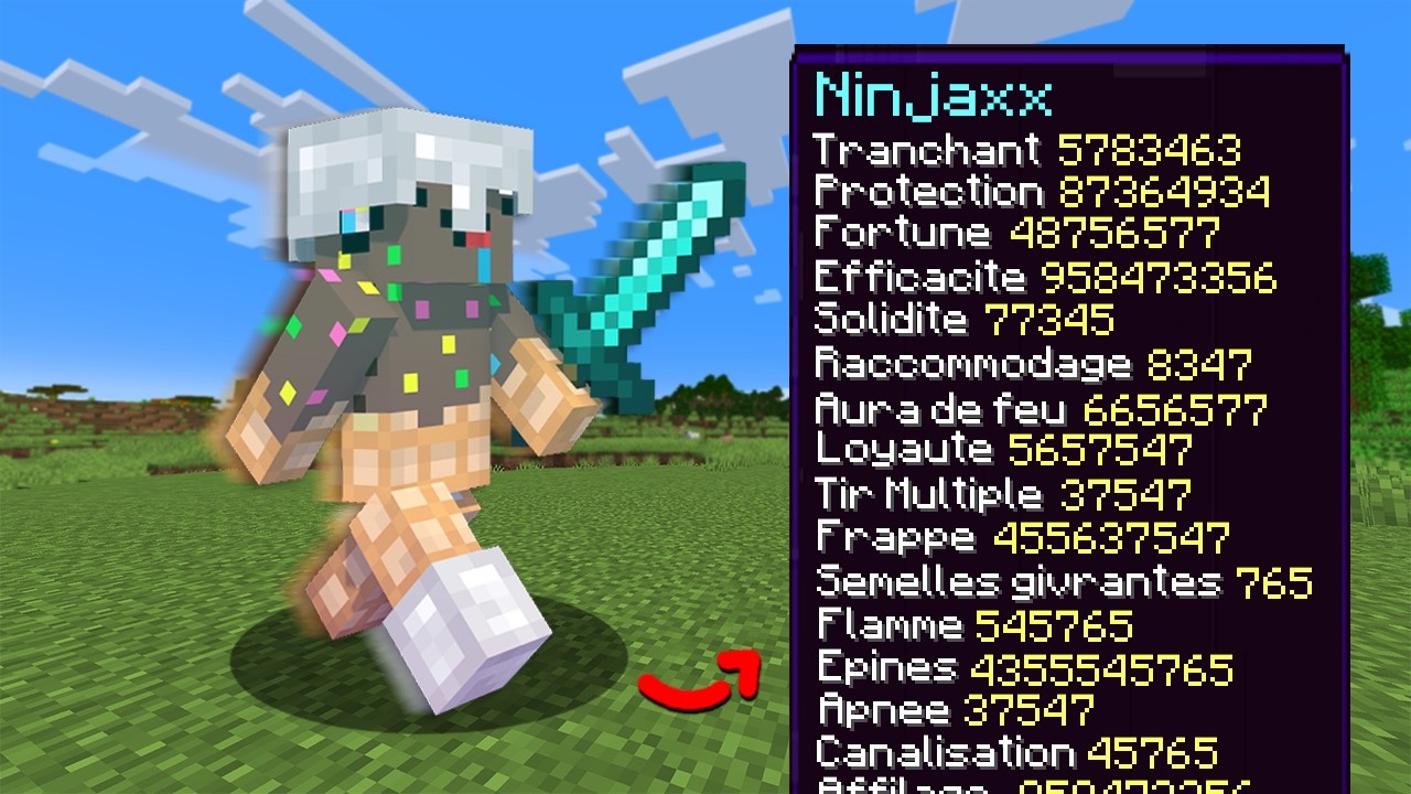 Finir Minecraft mais quand je MARCHE j'enchante mon STUFF..