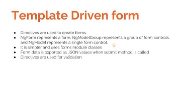 Angular Training Part 6 - Introduction to Template Driven and Reactive Forms