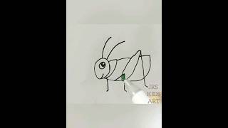 Easy Grasshopper Drawing & colouring for kids@ArasEasyArt #grasshopper #easydrawing Profile
