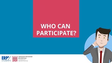 erp4students FAQ: Who can participate?