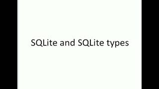 Android SQLite and its datatype