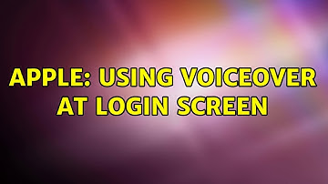 Apple: Using Voiceover at login screen