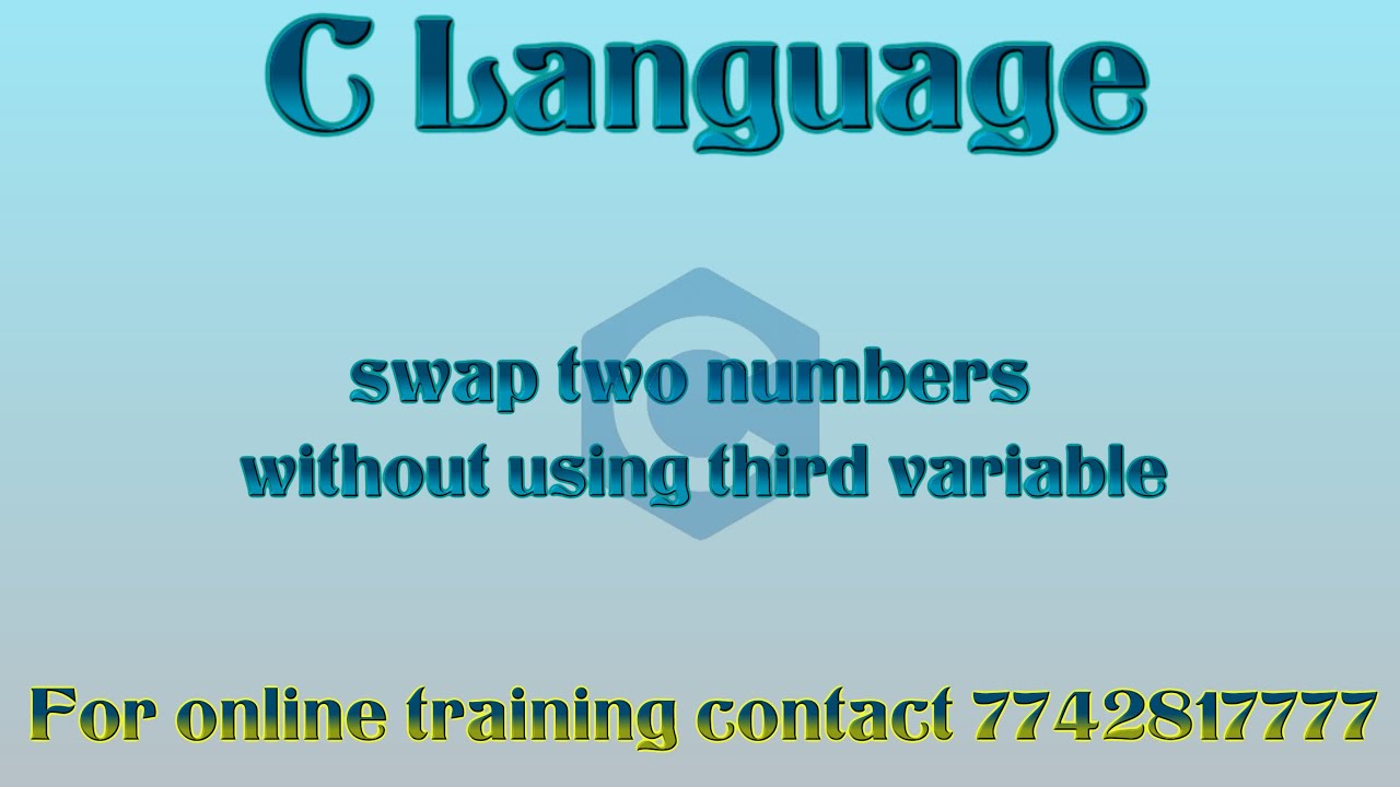 program-to-swap-values-of-two-variables-youtube