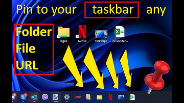 Pin folder, file or URL to your taskbar. (Windows 7, 8, 10, 11)