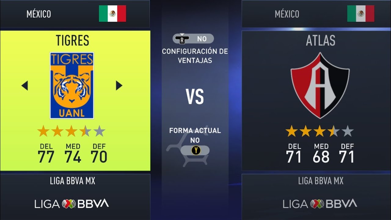 Tigres vs Atlas - Jornada 6 - Liga MX - CL2025 - Simulación - YouTube
