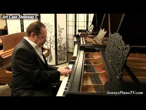Sonny's Pianos used Steinways- Art Case Steinway C 7'5"  Satin Ebony $39,500