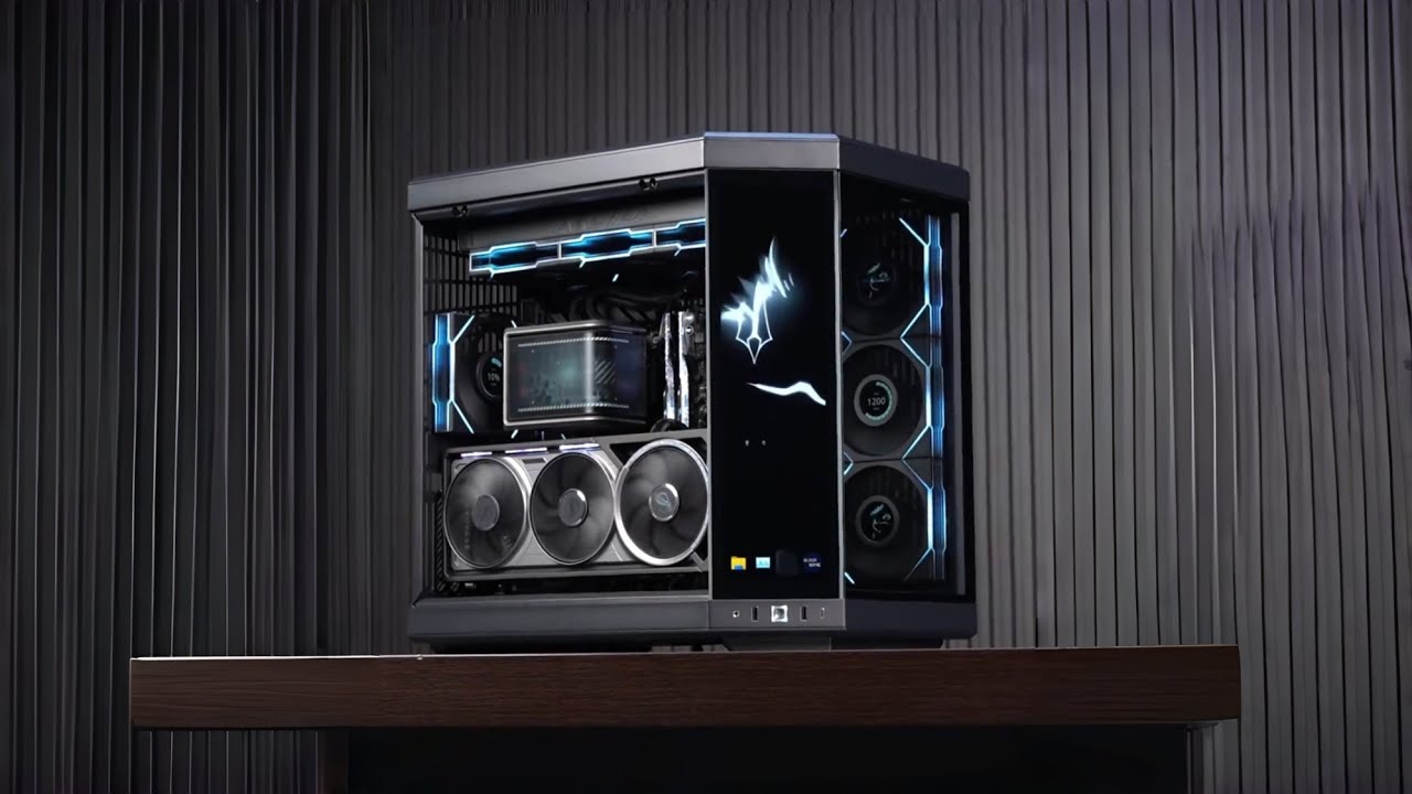 HYTE Y70 Touch Infinite black build looks insane - YouTube