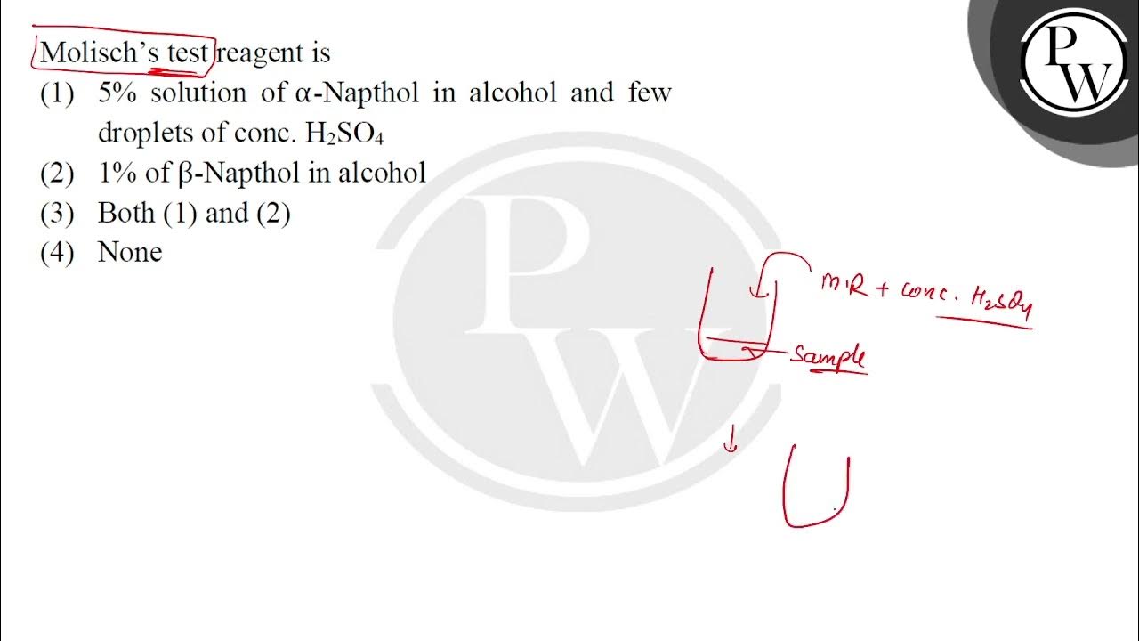 Molisch's test reagent is P (1) \( 5 \ \) solution of \( \alpha