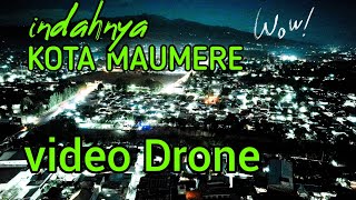 melihat kota Maumere malam hari, video udara Kabupaten sikka 2022 | Drone 4k