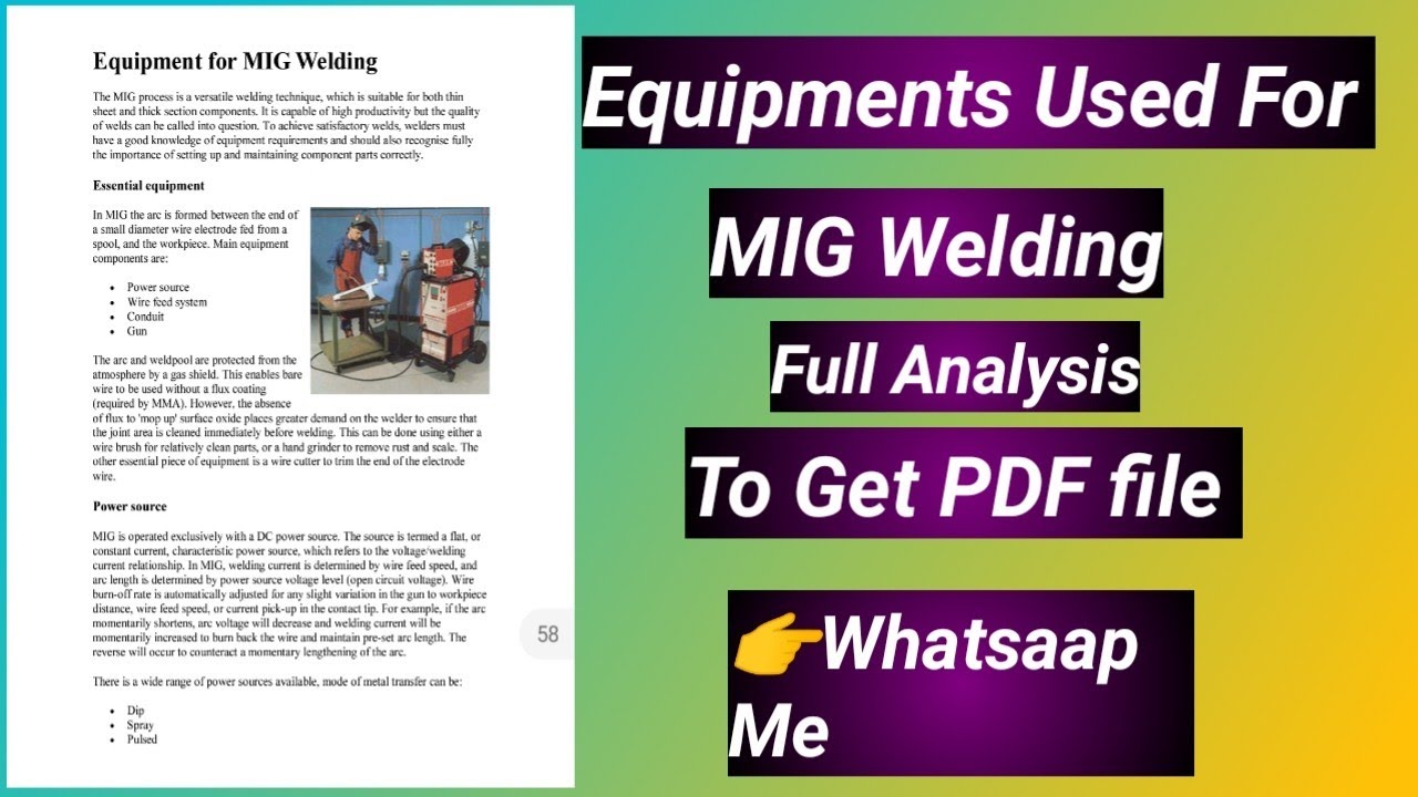 MIG Welding in hindiMiG welding Equipment YouTube