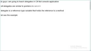 C# Console delegates #35