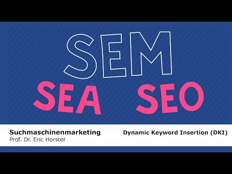 Suchmaschinenmarketing - #semmooc - Dynamic Keyword Insertion (DKI)