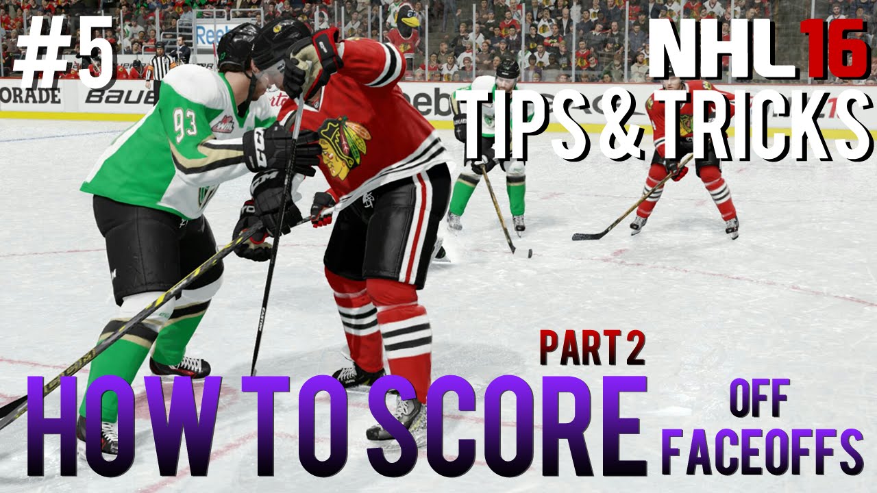 NHL 16: Tips & Tricks #5 - How to Score Off Faceoffs (Pt.2 - Faceoff