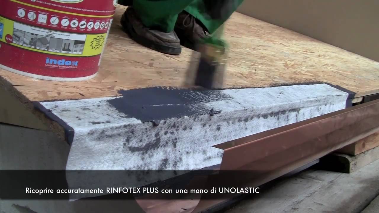 UNOLASTIC - INDEX SpA - Come impermeabilizzare un tetto e il raccordo con  la grondaia con UNOLASTIC - YouTube