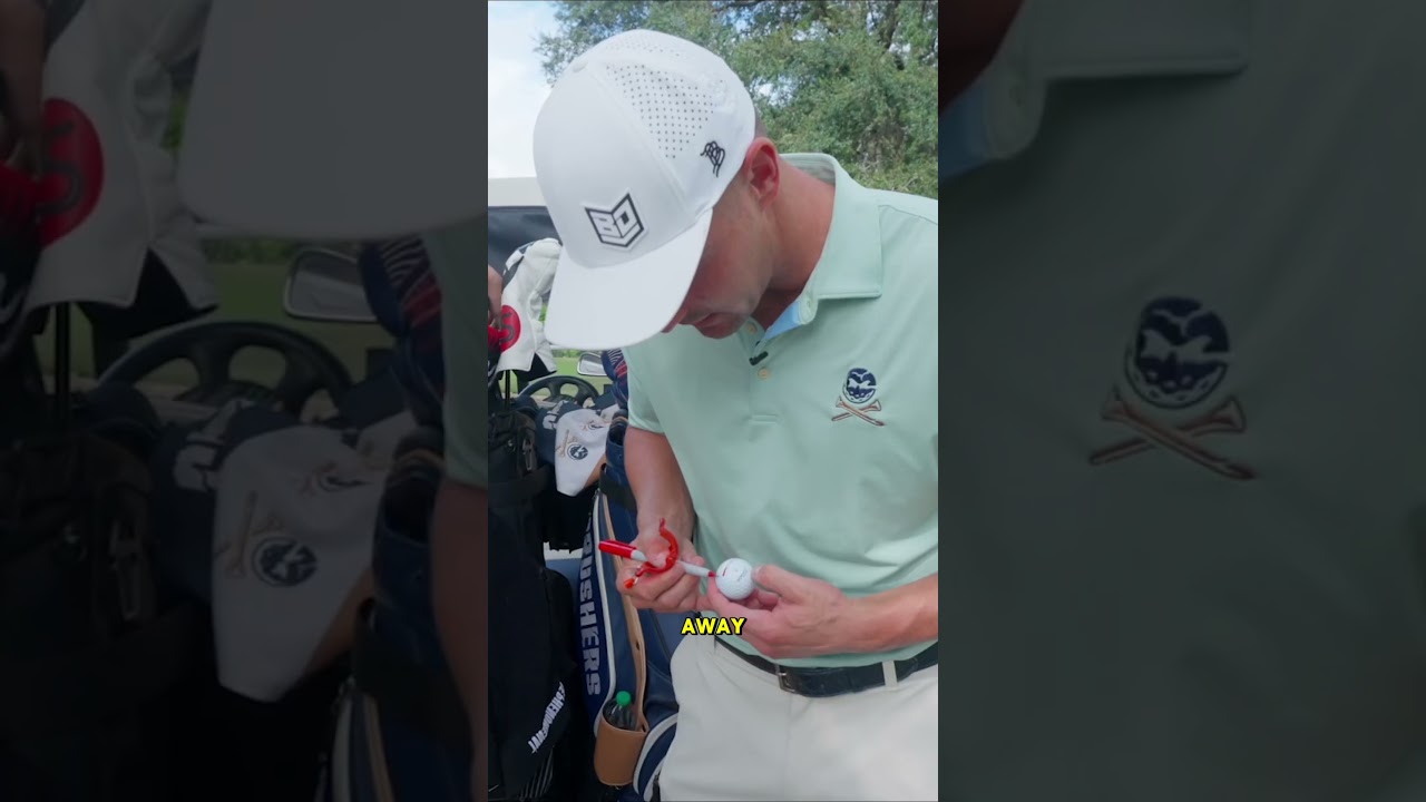 The GENIUS way Bryson marks his ball 🤯