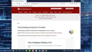 KompoZer Portable editor paginas web instalación Windows 10