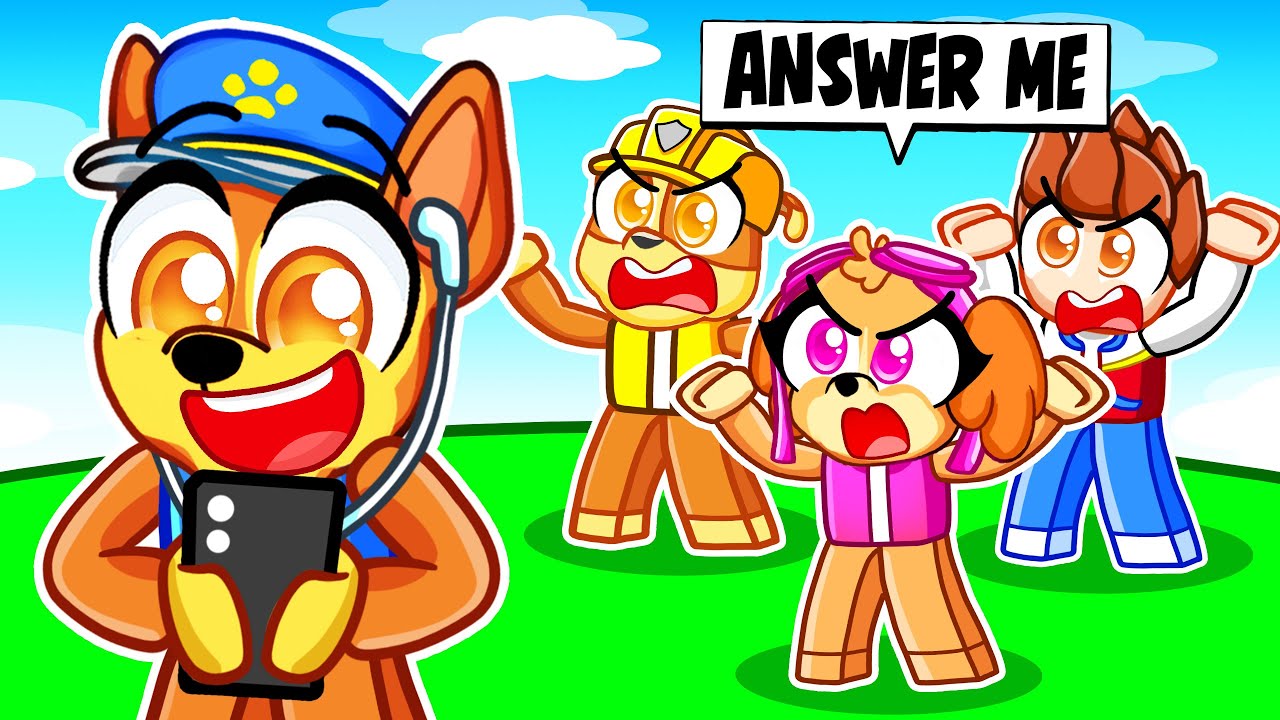 Chase IGNORES SKYE FOR 24 HOURS in Roblox...