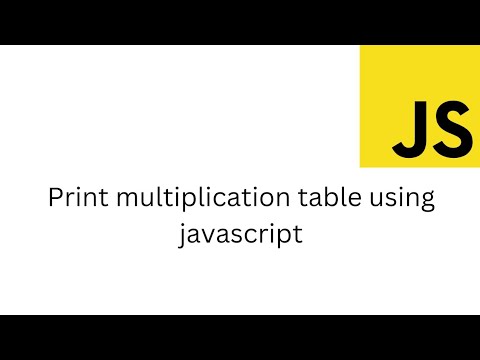 How to print multiplication table using function in javascript